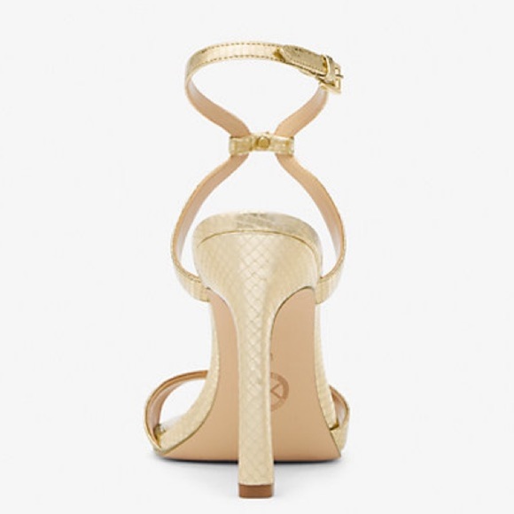 Micheal Kors | Amara Metallic Snake Embossed Leather Sandal - Picture 3 of 3